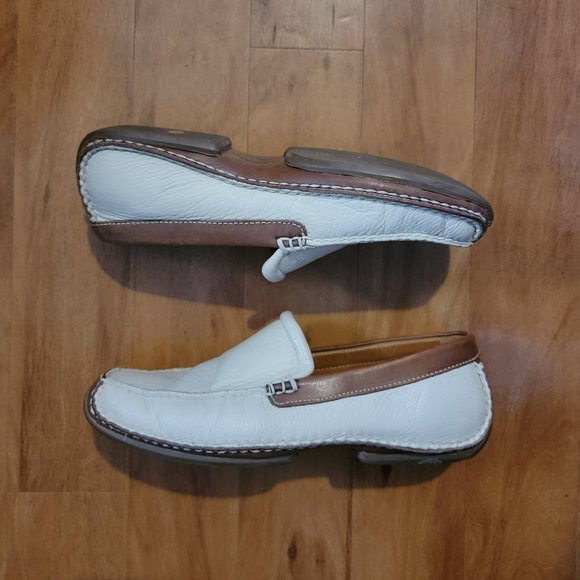 Vintage H.S. Trask Classic Brown Pebbled Heavy Leather Lined Driving Mocs Sz 10 - Picture 5 of 13